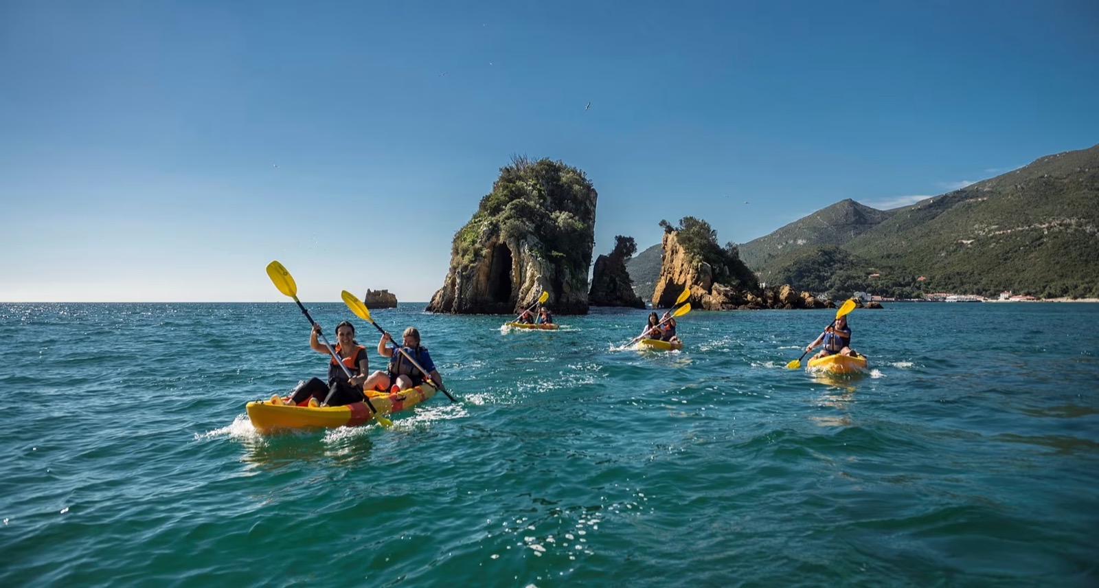 Kayaking in hidden coves