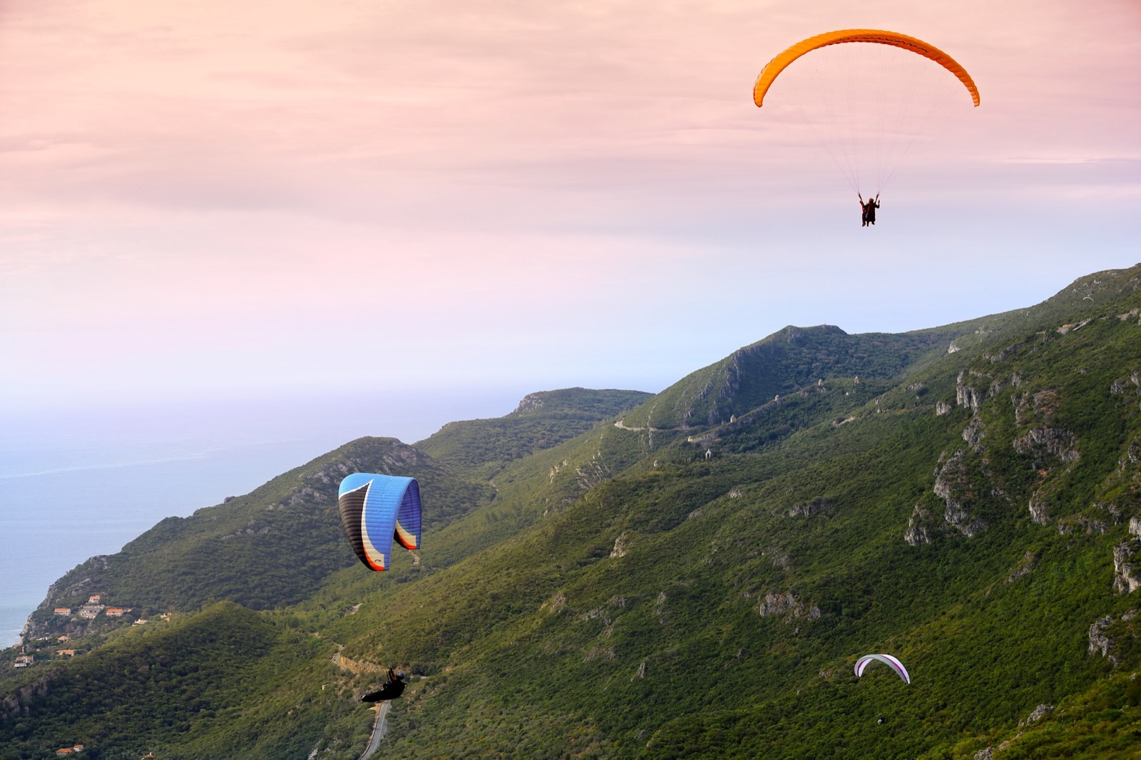 Family beach day setup